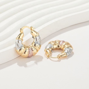 Pendientes de Bisutería de Moda, Pendientes de Circonita Chapados en Oro de 18K, Joyería de Aleación de Cobre para Mujer - Product Image 5
