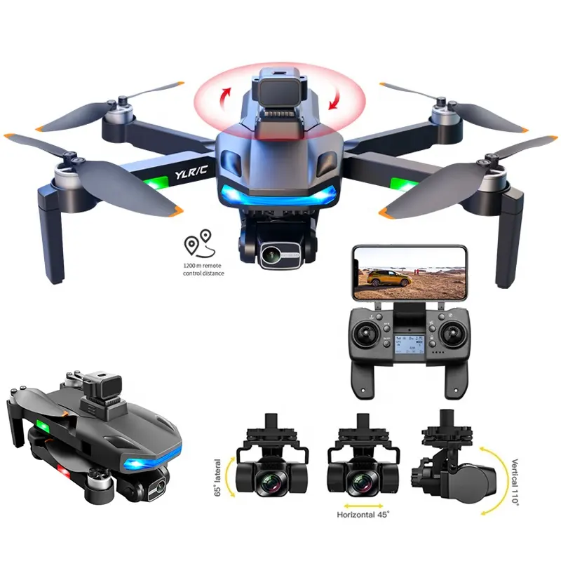 2022 NEW Drone S135 MAX GPS Professional 8K Dual HD Camera 3-Axis FPV Brushless Avoidance Quadcopter Dron S135 Pro V KAI ONE