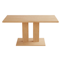Ensemble esthétique de 5 tables rectangulaires en MDF avec chaises en similicuir pour la cuisine et la salle à manger.