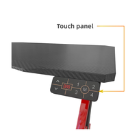 Bureau de jeu électrique réglable en hauteur sur mesure avec éclairage RGB, ergonomique, motorisé, pour bureau à domicile, table d'ordinateur relevable en carbone