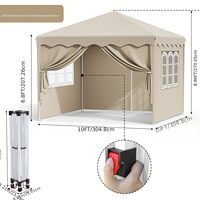 Tente moustiquaire étanche en tissu Oxford 420D, type étendu, monocouche, protection UV, pliable, pour exposition extérieure, grand espace