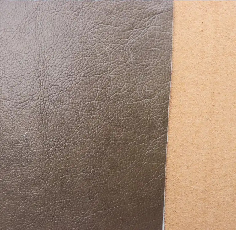 China weiche zweifarbige Litschi Mikro faser BONDED RECYCLED Sofa Leder