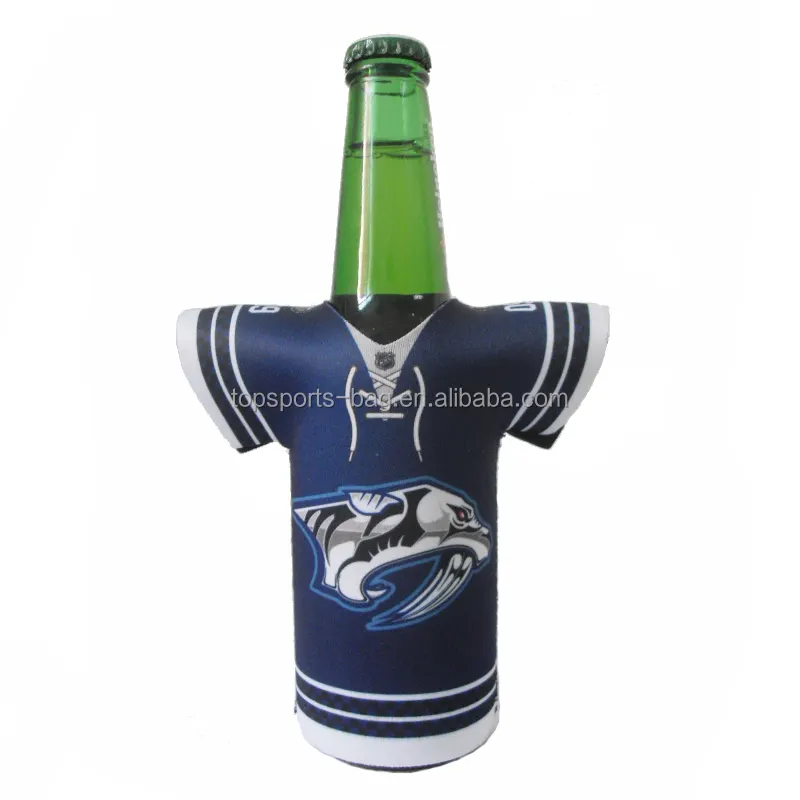 Sublimation Printing Neoprene T-shirt Beer Bottle Holder Jersey Bottle Cooler for 12oz 330ml Bottles