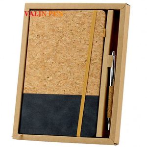 Creative <b>A5</b> Notebook Cork Grain Texture Leather Cover Simple Office <b>Notepad</b> Thread Sewing for Students Business - Product Image 2