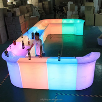 Comptoir de bar Led portable utilisé café-restaurant fête événement location meubles Table de comptoir de bar éclairée Led à vendre