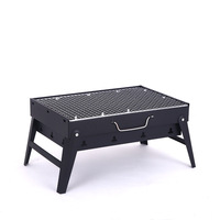 Table de pique-nique pliable portable avec logo personnalisé, en fer robuste, gain de place, pour pique-nique, plage, camping, mini barbecue au charbon de bois