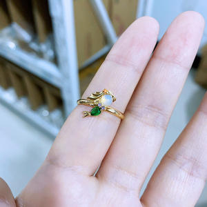 Blanche-Neige Sirène Dessin Animé Blanche-Neige Princesse Anneau Anneau Ouvert Réglable Pour Les Femmes Plaqué Or Sirène Cristal Princesse Anneaux - Product Image 3