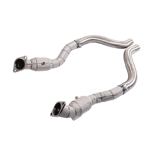 Collecteur d'échappement personnalisé pour Dodge Challenger SRT, en acier inoxydable SS304, avec tuyaux d'échappement et downpipe, et bouclier thermique pour une performance améliorée - Product Image 1