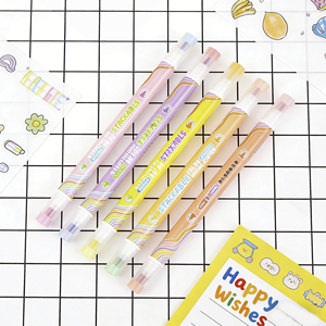 Marcadores de Doble Punta y Doble Color |   6 piezas/12 colores apilables <span class=keywords><strong>para</strong></span> escribir en diario y tomar notas - Product Image 3