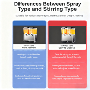 เครื่องจ่ายน้ำผลไม้แบบน้ำพุเชิงพาณิชย์ เครื่องจ่ายเครื่องดื่มหลากสี เขียว เหลือง ส้ม สำหรับร้านชานมไข่มุก โรงงานผลิตโดยตรง - Product Image 4