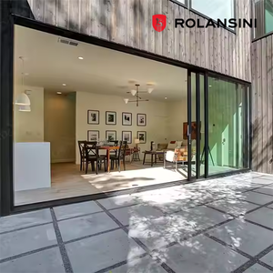 Rolansini as2047 Úc đôi tráng men xếp chồng cửa ra vào ban công ngoài trời hiên ngang đôi kính Patio cửa trượt - Product Image 1