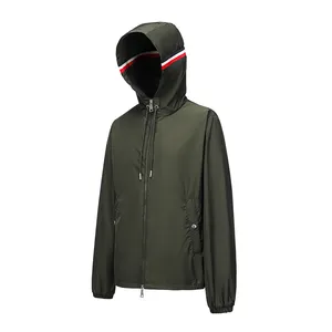 Trench Coat Wind Breaker Plus Size Men's Coats Mens Jacket Outdoor Windbreaker Coat Varsity Jacket 100% Polyester Shell Men