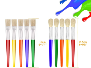 Nouveau produit 9 pièces ensemble de pinceaux de peinture d'artiste avec manche en bois mélange pinceau en forme de cheveux - Product Image 4