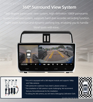 Autoradio Android 12,3 pouces avec GPS, CarPlay, DSP et amplificateur pour Land Cruiser Prado 2016-2019, USB et TV, garantie 1 an