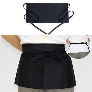 Delantal unisex de medio busto con bolsillos para camareros de restaurantes, cocinas, cafeterías y tiendas de té, ideal para limpieza de maquinaria. - Product Image 6