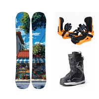 Ensemble de snowboard et de ski rond personnalisé Freestyle avec plaque en TPU, noyau en peuplier et bambou, fibre de verre triaxiale - Modèle PK-K01