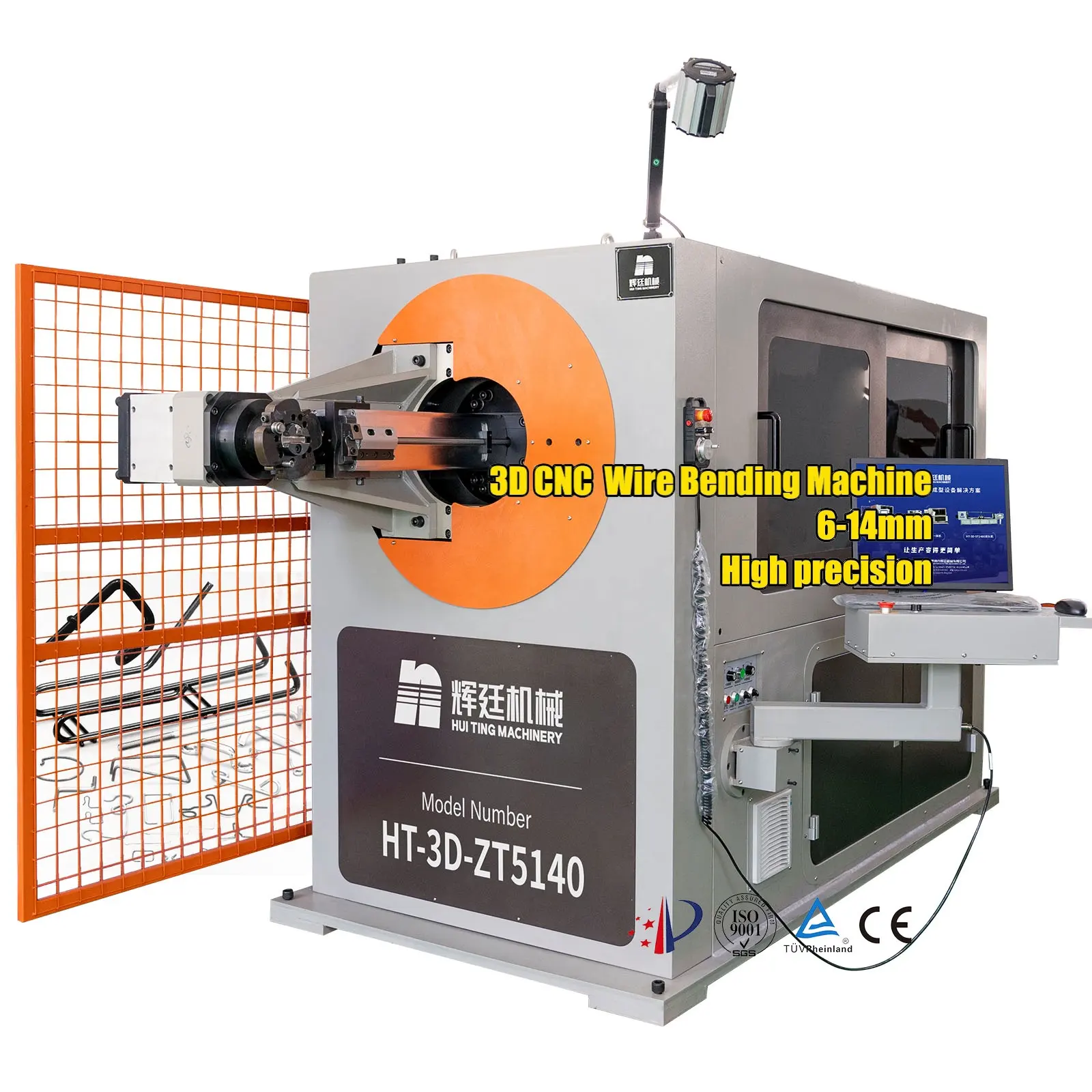 6-14mm 5 축 완전 자동 CNC 와이어 벤딩 머신 Drahtbiegemaschine 금속 벤딩 3D 와이어 성형 기계