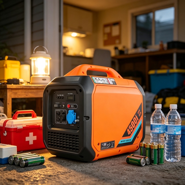 New Outdoor Household 3500W 4-Stroke Gasoline Portable Inverter Generator 3.8kW Max Power Silent Handle Camping DC/AC Waterproof