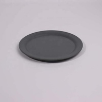 Échantillon gratuit plats personnalisés modernes noirs mats assiettes à dîner en mélamine de bonne qualité à vendre