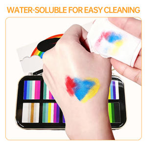 Kit de <span class=keywords><strong>maquillage</strong></span> professionnel pour le corps, peinture corporelle naturelle à base de plantes, lavable, pour cosplay, <span class=keywords><strong>Halloween</strong></span>, non toxique, peinture faciale colorée - Product Image 3