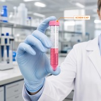 Tube à centrifuger stérile jetable en plastique de 15 ml, série Rose, pour laboratoire, emballé sous sachet scellé, vente en gros