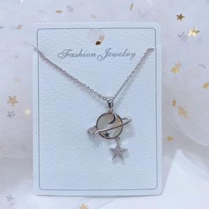 2025 Nueva gran oferta de collar con colgante de Planeta de oro rosa de alta calidad para niñas personalizado listo para enviar - Product Image 6