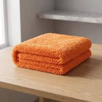 Serviette microfibre en polaire corail tissée sans bords 400 GSM One-Swipe Magic, technologie de detailing virale, sans peluches, sans traces pour le lavage de voiture