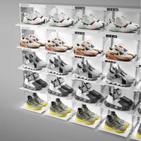 Boîte à chaussures intelligente anti-fourmis, fabriquée en usine, épaissie, style luxe léger, moderne et simple, pour baskets, en plastique pliable fait main