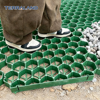 Grille de gazon en HDPE personnalisable, résistante à la corrosion, pavé emboîtable pour la végétalisation des cours de villas et des parcs, directement de l'usine