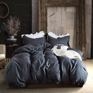 Hot-bán 200tc 90gsm <span class=keywords><strong>3</strong></span>-mảnh bộ đồ giường Nhà thiết lập. Rắn màu Quilt & Duvet cover, đi kèm với tấm & gối Bộ - Product Image 5