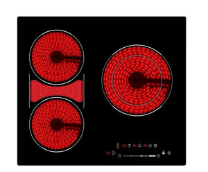 Estufa eléctrica de alta potencia de 6400W con elementos de sincronización Placas de cerámica eléctricas de 3 ojos - Product Image 1