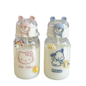 Hochwertiger isolierter Stroh becher mit süßem Bären design für Sommer aktivitäten im Freien wie Wandern mit direktem Trinkwasser fluss - Product Image 5