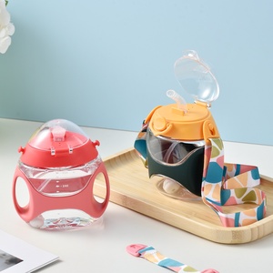 Cute Kids <b>Water</b> <b>Bottle</b> With Straw 330ml Portable Leakproof Children School Silicone Cup <b>Toddler</b> Kids Custom Logo Wholesale - Product Image 1