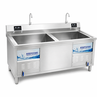 Lave-vaisselle à ultrasons étanche avec protection contre la surchauffe et contrôle intelligent pour nettoyeur de cuisine de restaurant commercial