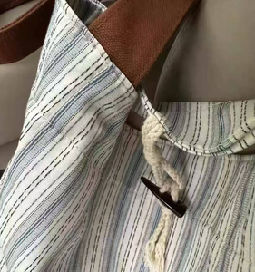 Sac à main en toile décontracté pour femmes, mode estivale, grande capacité, fermeture éclair, doublure en coton, sac de shopping - Product Image 3