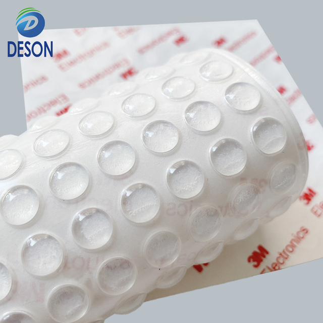 Deson 8 X 2.5 mm Non Slip Rubber Feet Bumper Buffer Pads Adhesive Clear Silicon Dots Cylindrical
