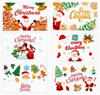 Cartes de vœux de Noël élégantes en papier artistique, avec messages écrits à la main, en stock, cartes cadeaux en gros pour les cadeaux de Noël
