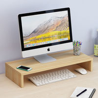 Support d'ordinateur en bambou, rehausseur de bureau, compatible tablette, support de rangement pour bureau, support pour ordinateur portable, support de moniteur en bois pour bureau