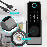 WAFU IP66 étanche Tuya Smart WIFI télécommande Double empreinte digitale numérique aluminium bois porte jante serrure de porte caractéristiques de sécurité