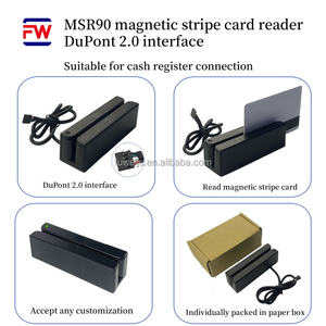 Lecteur de cartes à bande magnétique professionnel DuPont Mini 123 MSR90 avec interface USB 2.0 en ABS pour caisses enregistreuses et cartes bancaires/de membre - Product Image 2