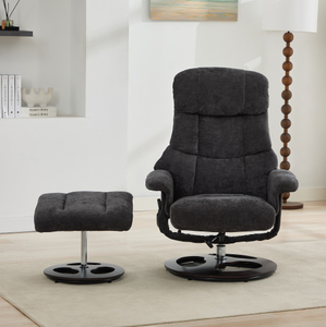 Sillón Reclinable Moderno de Microfibra Gris con Reposapiés, Estructura Metálica Grande y Alta con Función de Masaje para Dormitorio - Product Image 5