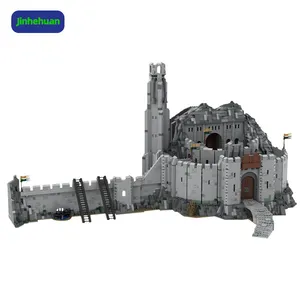moc建筑积木套装建筑模型套装城堡积木儿童玩具模型城镇教堂砖