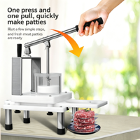 Presse à hamburgers manuelle antiadhésive en plastique pour la formation de galettes de viande et de steaks