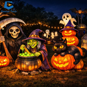 Lanternes chinoises en forme de <span class=keywords><strong>tortue</strong></span> FL-71, imperméables pour l'extérieur, lanternes traditionnelles en soie avec lumières pour les fêtes de Noël - Product Image 6