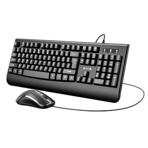 Aula Ac106 <b>Wired</b> <b>Keyboard</b> Mouse Combo 104 Keys Waterproof For Office Gaming Desktop Laptop - Product Image 3