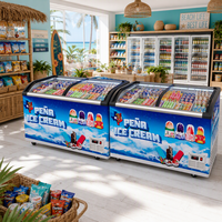 Vitrine réfrigérée pour crème glacée, prix d'usine, petite taille, pour supermarché, en vente
