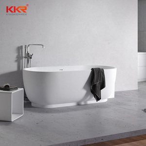 Vasca da bagno Freestanding di lusso nera 10 anni di garanzia vasche in pietra KKR bagno in superficie solida - Product Image 6