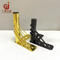 15cm Hot Sale Gold Chrom Sofa Füße Dreieck Metall beine Sofa Möbel Beine für Bett