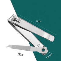 Lakuna Coupe-ongles portable de haute qualité en acier au carbone avec lime à ongles pour la maison ou l'hôtel