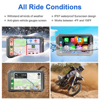 Moto BT Multimédia 7 Pouces Écran Tactile Étanche Gps Linux Carplay Android Auto